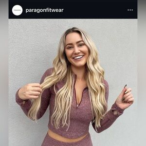 Paragon Fitwear Textform Cropped Pullover - Winterberry - Size Medium